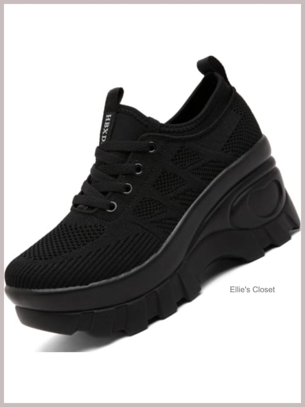 Chunky Platform Wedge Walking Shoes Knit Breathable Sneakers Orthopedic Comfort